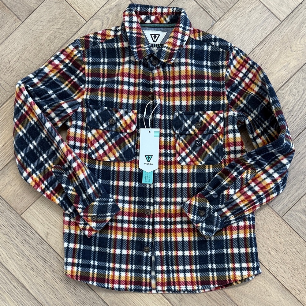 VISSLA Kids Colorful Plaid Button-Up Shirt